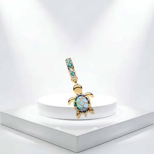 Novedad 2026: Abalorios de Plata 925 con Corazón Brillante, Cachorro, <span class=keywords><strong>Mariposa</strong></span>, Rosa, Tortuga, Flor Cangurera, Colgante DIY, Exquisita Joyería con Dijes - Product Image 5