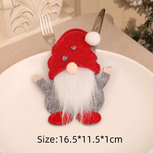 Cartone animato Cross-Border vecchio uomo coltello forchetta senza volto Rudolph stoviglie decorazioni natalizie fornitura di fabbrica all'ingrosso - Product Image 2