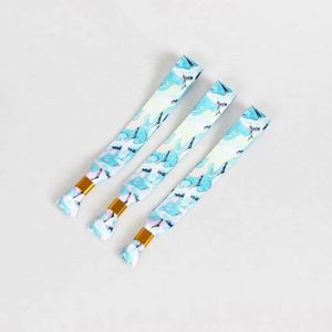 Bracelets en tissu personnalisés par sublimation avec fermoir en plastique, style sport et mode, pour fêtes - Product Image 5