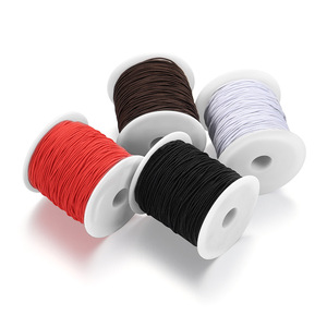 <b>Elastic</b> <b>Cord</b> For Jewelry Making And Clothing Drawstrings Red Brown Black White Artificial Leather Woven Core Craft Supplies - Product Image 5