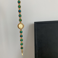 Bracelet de montre personnalisé en pierre œil de tigre, bracelet en métal, montre-bracelet pour femme, montre à quartz tendance, conception OEM, vente en gros