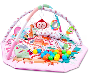 <span class=keywords><strong>Gimnasio</strong></span> de Juegos y Alfombra de Actividades 5 en 1 para Bebés, Alfombra de Juego Rosa para Bebés con Almohada y <span class=keywords><strong>6</strong></span> Juguetes Sensoriales para Recién Nacidos hasta Niños Pequeños - Product Image 6