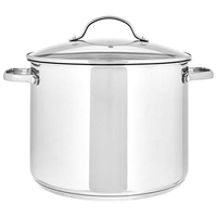 Marmites commerciales en acier inoxydable de haute qualité avec couvercle Pot seau polyvalent pour restaurant hôtel