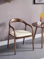XY Best Chaise de salle à manger en cuir au design vintage traditionnel Accoudoirs en bois pour restaurant Salon Maison Café Espace Vente en gros