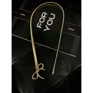 Ceinture pour femme Fiori avec boucle à nœud doré, ceinture en tissu de style décontracté - Product Image 2