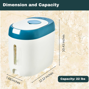 Conteneur de stockage alimentaire moderne en plastique PP+PS écologique, hermétique, avec couvercle à clipser et cuillères, préservation de la fraîcheur (10KG) - Product Image 5