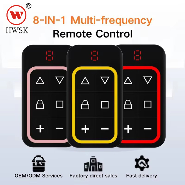 Universal 8-in-1 Multi-frequency 300-915MHz 8 Channels RF Remote Control Duplicator Garage Door Gate Clone Key Fob Cloner