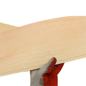 Chapa de madera de fresno americano Natural de línea recta para muebles, armario, puerta, suelo, silla, 0,5mm