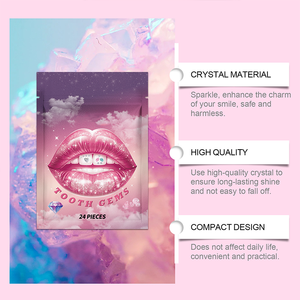 Juego de carillas de cubierta de dientes de lujo personalizadas, iluminación brillante, cristales de estilo sonriente, diamantes de imitación, combinación de dientes - Product Image 5