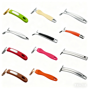 Poignées de casserole en silicone personnalisables, anti-brûlure, longues, en silicone moulé, pour ustensiles de cuisine, poignées de remplacement pour poêles - Product Image 4