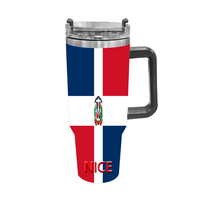 Gobelet isotherme en acier inoxydable avec poignée, 40 oz, drapeau personnalisé de la Grenade, idéal pour les voyages interurbains, les excursions en camping