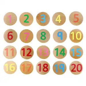 Montessori math legno colorato numero monete carta disco rotondo conteggio giocattoli per bambini giochi educazione dischi in legno fette coppie abbinate