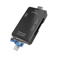 Lector de Tarjetas Multifunción Seis en Uno USB2.0 Tipo-C, Conveniente OTG2.0 para Teléfonos Móviles Android, Compatible con Almacenamiento Externo TF