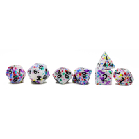 Ensemble de dés carrés en résine liquide DND avec étui cadeau - 7 dés D&D pour Dungeons & Dragons