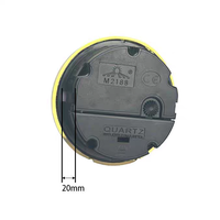 Jam Timer Kayu Kreatif 65mm dengan Kristal Sederhana, Gerakan Jam Meja, Dekorasi Natal, Hadiah Unik