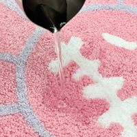 Tapis de bain moderne gothique rose foncé amusant, tufté, épais, doux, en peluche, avec support en latex antidérapant, lavable, pour chambre, dortoir, décoration intérieure