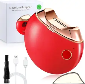 Usb Oplaadbare Anti-Splash Nail Trimmer Polijstmachine 2 In 1 Automatische Elektrische Nagelvijl Cutter Elektrische Nagelknipper