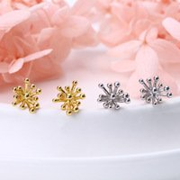 Zierliche 18K Vergoldete S925 Silber Sternförmige Ohrstecker 925 Sterling Silber Blumen-Ohrringe