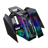 Boîtier d'ordinateur de jeu Lovingcool Mid Tower le plus populaire, boîtier d'ordinateur de bureau RGB, boîtier PC M-ATX/MINI-ITX pour le jeu