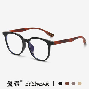แว่นตา TR90 ป้องกันแสงสีฟ้าสำหรับผู้หญิง กรอบวงรีเต็มกรอบ เลนส์เรซิ่น แฟชั่นสไตล์เกาหลี กรอบสีดำ - Product Image 3