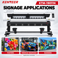 Kenteer 1.9m Eco Solvent Printer I3200 F1080 Single Head Digitale Inkjet Vinyl Banner Printmachine met Hoge Kwaliteit Pomp