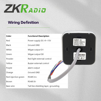 Lector de Tarjetas RFID IC de 13.56MHz Montado en Pared ZKRADIO, Compatible con Tarjetas CPU LEGIC ISO14443A/ISO15693 para Sistemas de Control de Acceso