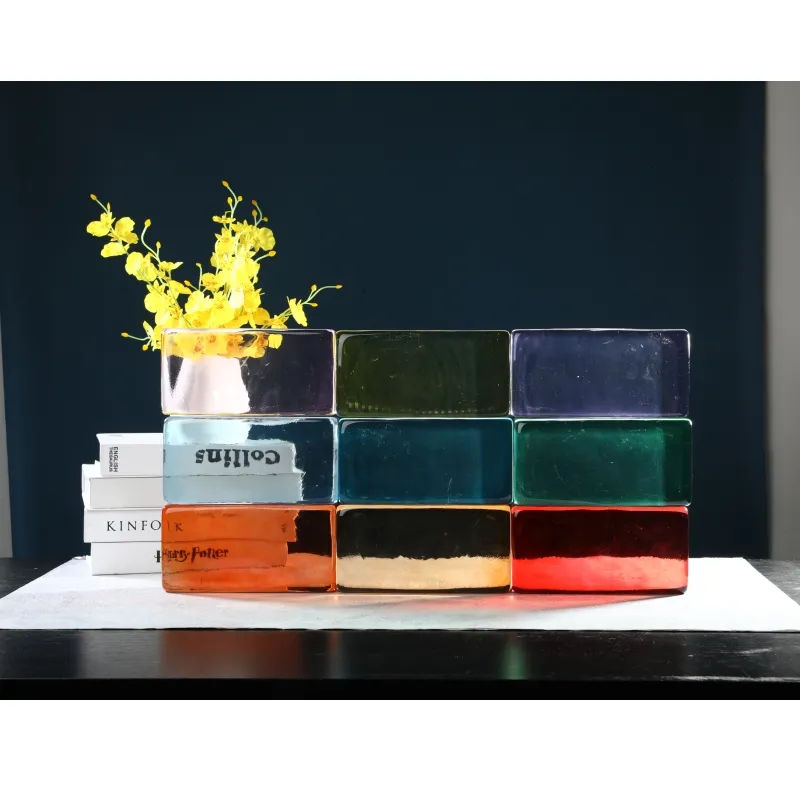 Explosive New Products Hotel Club Wall Decoration Multi Color Glass Brick Hot Melt Crystal Glass Brick