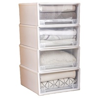 PP plastique haute qualité ménage en plastique tiroir boîte de rangement pour vêtements tiroir jouets articles divers boîte de rangement armoire transparente