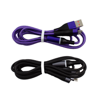 Cable USB TPE de Alta Calidad - Cable de Carga Rápida 3 en 1 con Interfaz Tipo-C, Compatible con Teléfonos Móviles, Carga de Teléfonos