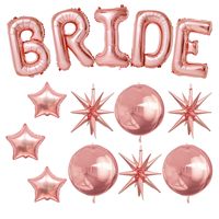 Kit de ballons en aluminium « Future Mariée » – Ballons éclatants effet explosion pour enterrement de vie de jeune fille, douche nuptiale, fête prénuptiale, décorations de fond de mariage