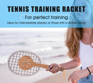 Tùy Chỉnh Bằng Gỗ Tráng Miệng Vợt Quần Vợt Sồi Đỏ Bullseye Đào Tạo Vợt Chính Xác Thực Hành Chất Lượng Cao Vợt Quần Vợt - Product Image 3