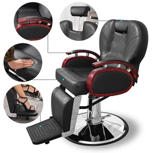 Chaise de coiffure Hongzi, hydraulique, inclinable, rotation à 360 degrés, hauteur réglable, chaise de barbier, usage commercial - Product Image 2