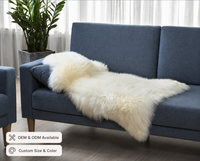 Tapis en fourrure de mouton australien pour la décoration de la maison, coussin de canapé, housse de siège de voiture