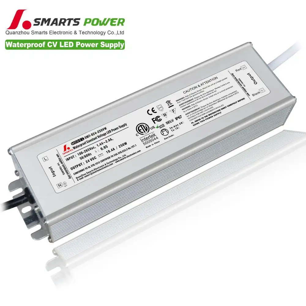 120v ac 24v dc smps 250w 방수 ip67 led 변압기