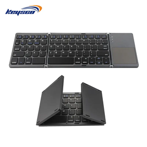 Hoogwaardig driedelig BT-toetsenbord met touchpad, compatibel met meerdere systemen voor IOS/Android/Windows-apparaten - Product Image 2