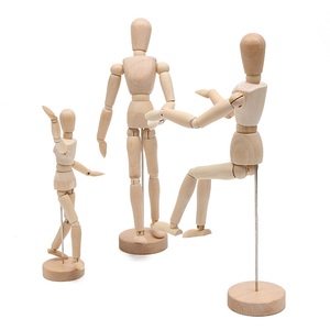 Mannequin en bois articulé réglable de 30 cm (12 pouces) pour artistes, <span class=keywords><strong>dessin</strong></span>, modèle masculin et féminin - Product Image 3
