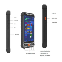 Escáner PDA resistente de 5,5 pulgadas Windows 10pro escáner de código de barras WINPAD móvil RFID PDA con IP65 Windows PDA Q501
