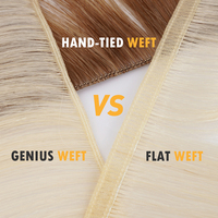 Extensions de cheveux vierges européens, trame invisible ultra-fine, sans cheveux rebours, double tirage, trame Genius
