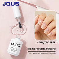 Base de vernis gel UV/LED chromée style français 15ml, couleur rose nude, sans HEMA, avec résine élastique et base caoutchoutée