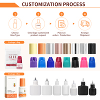 Colle pour extensions de cils à séchage rapide 0.8, parfum ananas, imperméable, tenue 6-8 semaines, vente en gros