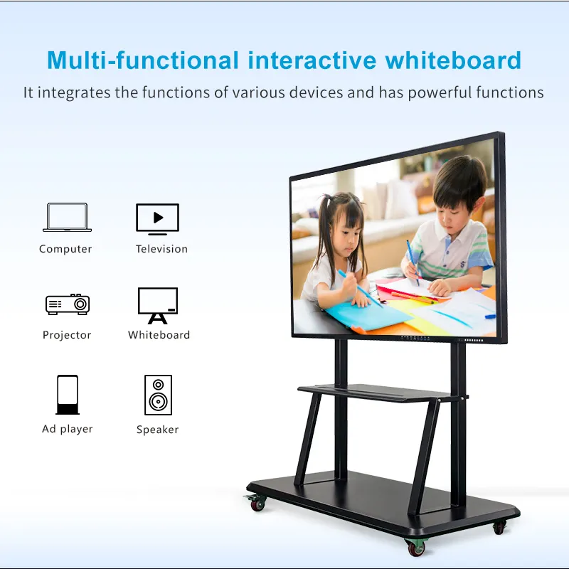 55 65 75 85 86 98 100 110 inci ruang pengajaran Digital pintar papan tulis interaktif untuk sekolah