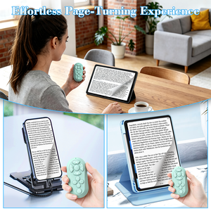 Draadloze afstandsbediening met lange reikwijdte (10m) voor TikTok, automatische pagina-omslager, camera-afstandsbediening, selfie voor mobiele telefoon, tablet en livestreaming - Product Image 4
