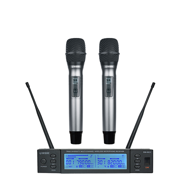 Professional for BM680 UHF Karaoke Wireless XLR Condenser Microphone System Cardioid Polar Pattern Noise Cancelling Auto Mute