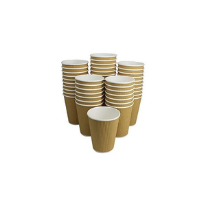 Gobelets à café jetables en papier kraft ondulé 7OZ 250gsm avec logo imprimé offset/flexo - Product Image 6