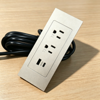 Stop Kontak, Soket Listrik, Dua Stop Kontak, Dua Port USB, Kabel Ekstensi 1,5 meter, Cocok untuk Berbagai Situasi.