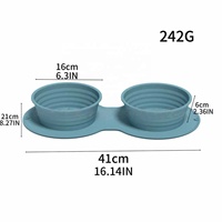 Nouvelle conception de bol pliable pour animaux de compagnie, bol à eau lente, 2 en 1, pour chiens et chats, mangeoires de voyage