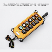 Control Remoto Universal Industrial F23-A++ F23-BB 24V 415V de 10 Botones Metálicos para Grúa Puente
