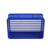 Caisses en plastique ventilées, écologiques et recyclables avec trous de drainage, empilables, pour le stockage et le traitement des fruits de mer