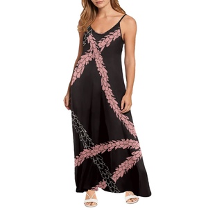Nuovissimo Puakenikeni fiori lunghi <span class=keywords><strong>senza</strong></span> <span class=keywords><strong>maniche</strong></span> vestito estivo prendisole Drop Shipping <span class=keywords><strong>senza</strong></span> <span class=keywords><strong>maniche</strong></span> Maxi abiti da <span class=keywords><strong>donna</strong></span> - Product Image 5