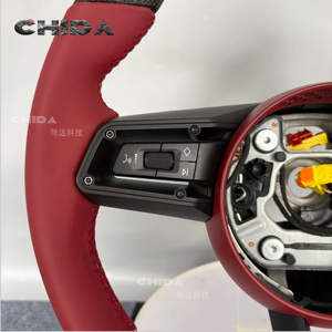 พวงมาลัยคาร์บอนไฟเบอร์แบบกำหนดเองสำหรับรถยนต์ Porsche 911 718 Cayman 718 <span class=keywords><strong>GTS</strong></span> 918 Spyder CARRERA GT <span class=keywords><strong>Cayenne</strong></span> MACAN Panamera - Product Image 2